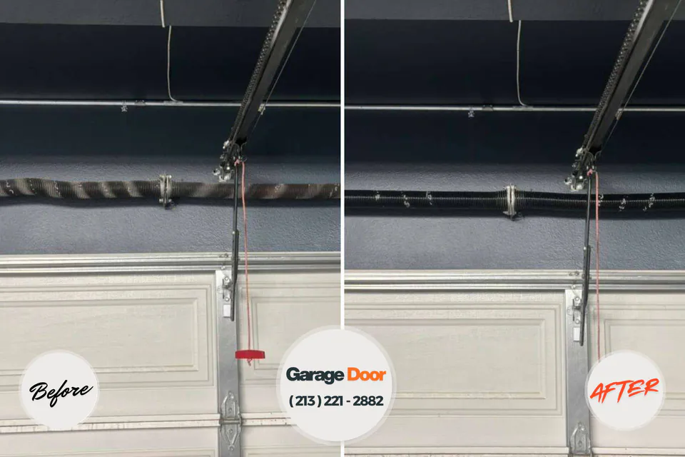 Before and after: garage door repair Richmond, MN